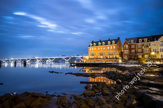 Potomac River Waterfront and Bridge Washington DC