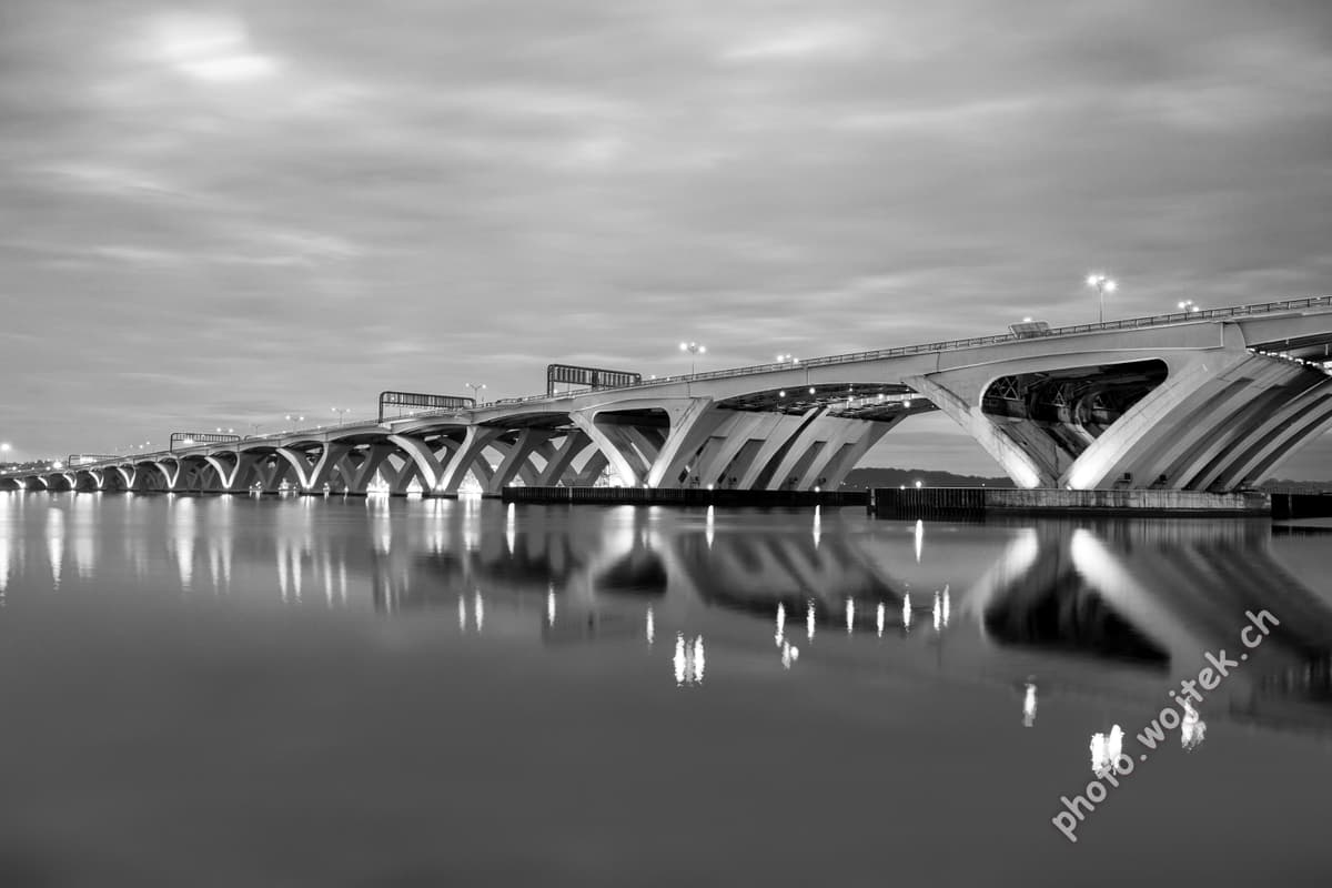 Woodrow Wilson Bridge at Night Washington DC