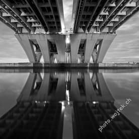 Bridge underside reflection, Washington DC USA