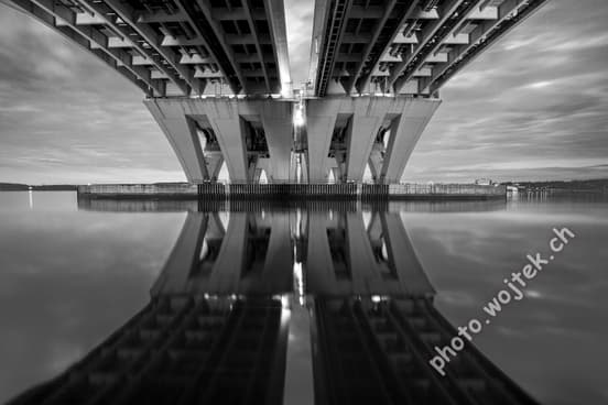 Bridge underside reflection, Washington DC USA