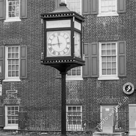 Street Clock on Brick Building Washington DC