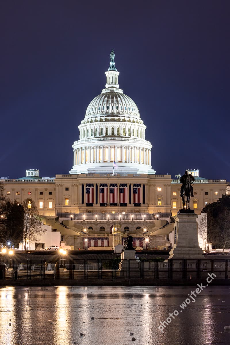 US Capitol Building at Night Washington DC