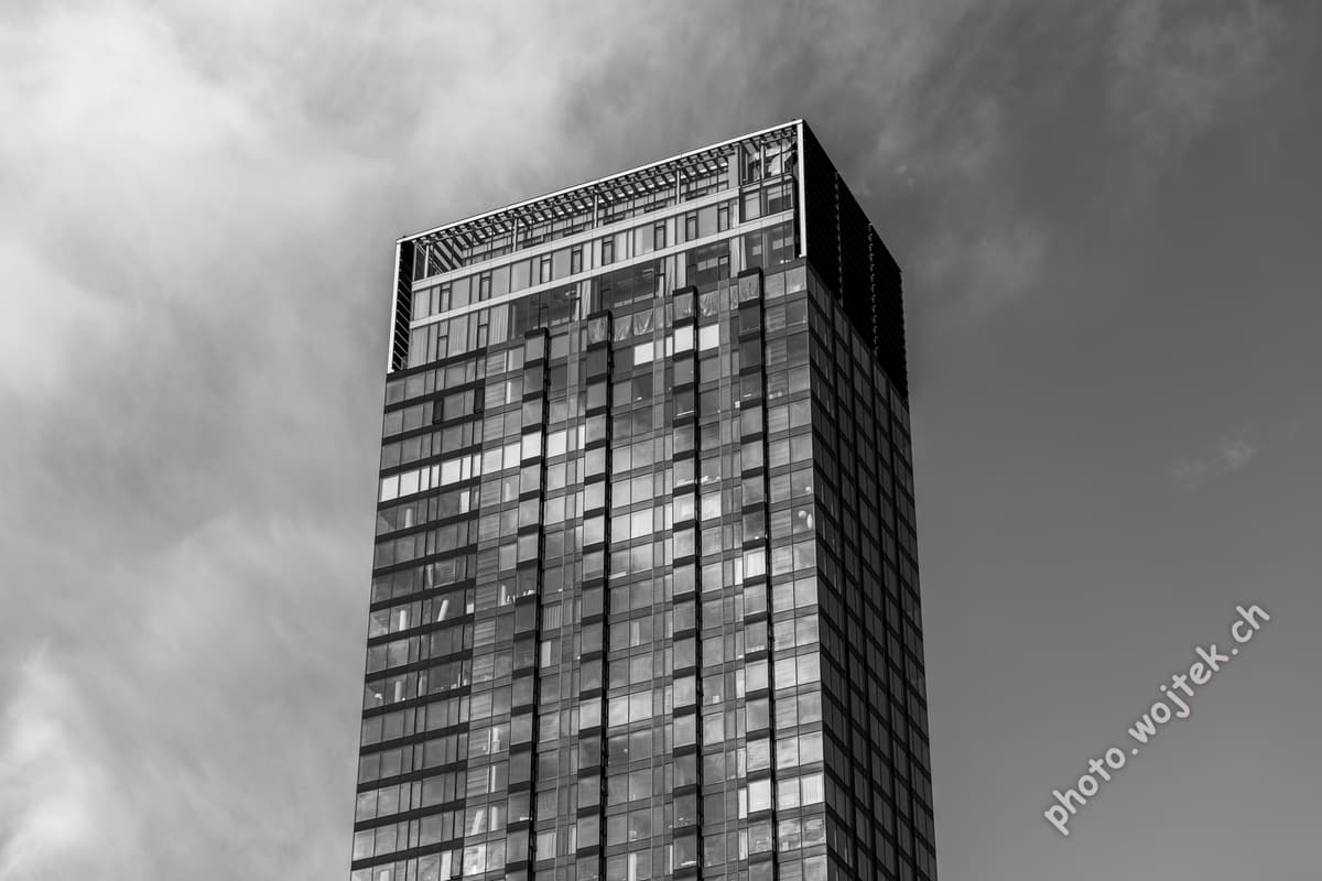 Modern glass skyscraper Warsaw Poland