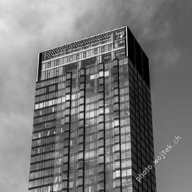 Modern glass skyscraper Warsaw Poland