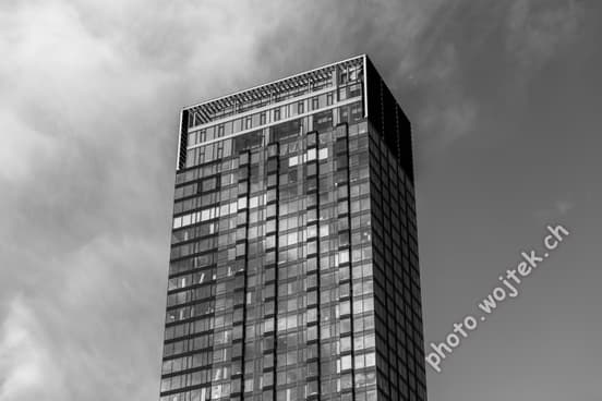 Modern glass skyscraper Warsaw Poland
