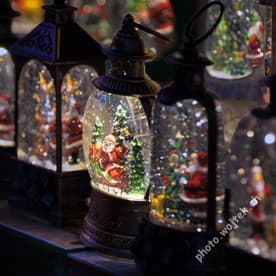 Christmas snow globes Warsaw Poland