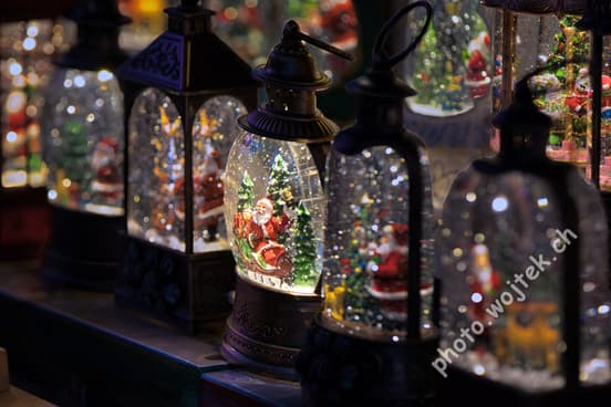 Christmas snow globes Warsaw Poland