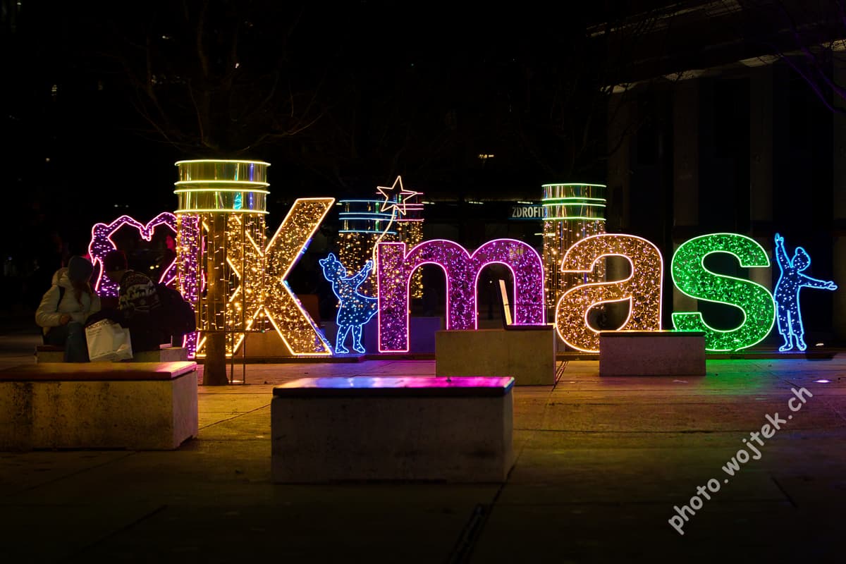 Christmas Light Display Warsaw Poland