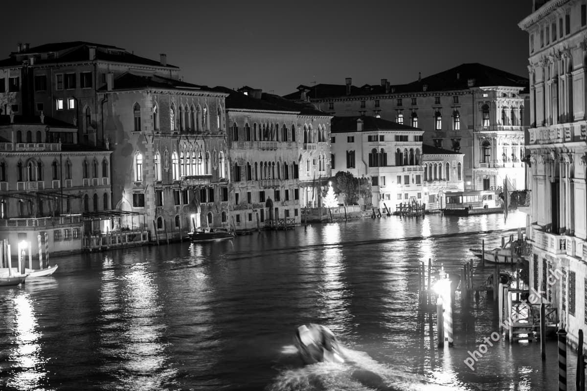 Grand Canal night view Venice Italy