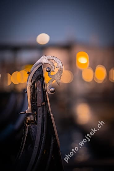 Gondola Bow Detail Venice Italy