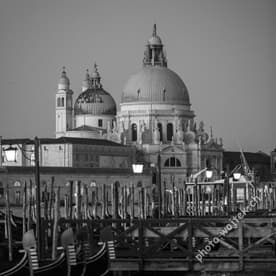 Gondolas and Basilica di Santa Maria della Salute Venice