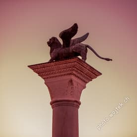 Winged Lion Statue Venice Italy