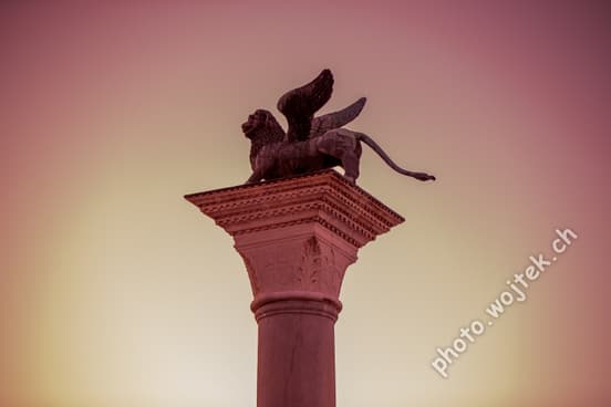 Winged Lion Statue Venice Italy