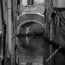 Venetian Canal and Bridge Venice Italy