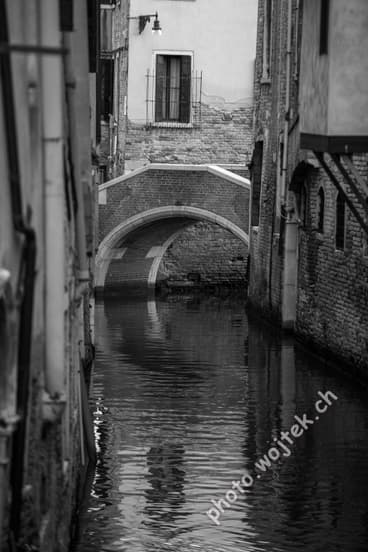 Venetian Canal and Bridge Venice Italy