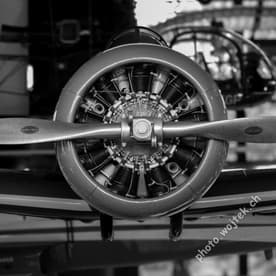 Vintage airplane propeller Swiss Museum of Transport Luzern