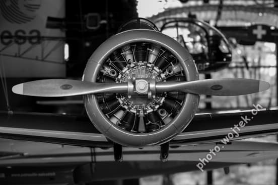 Vintage airplane propeller Swiss Museum of Transport Luzern