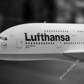 Lufthansa Airbus A380 Model Swiss Museum Luzern