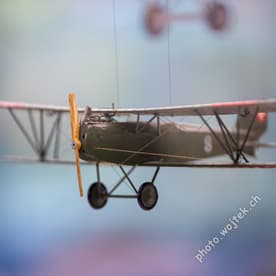 Model Biplane Display Swiss Museum of Transport Luzern