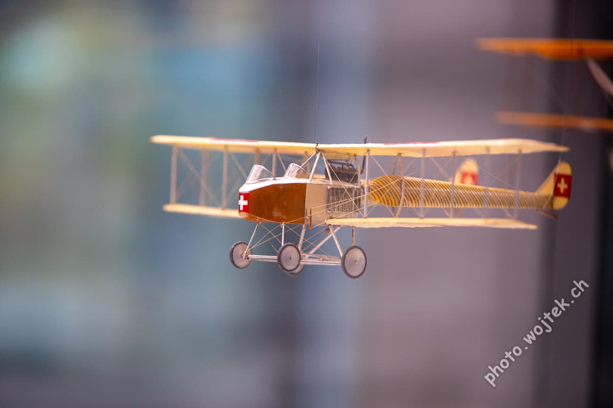 Model vintage airplane Swiss Museum of Transport Luzern