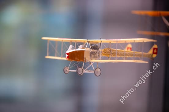 Model vintage airplane Swiss Museum of Transport Luzern