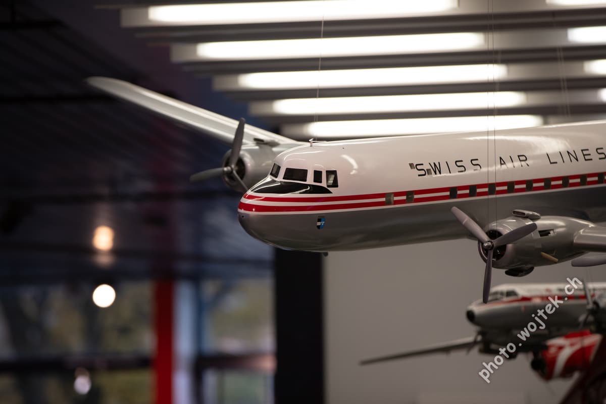 Swiss Air Lines model airplane Swiss Museum Luzern