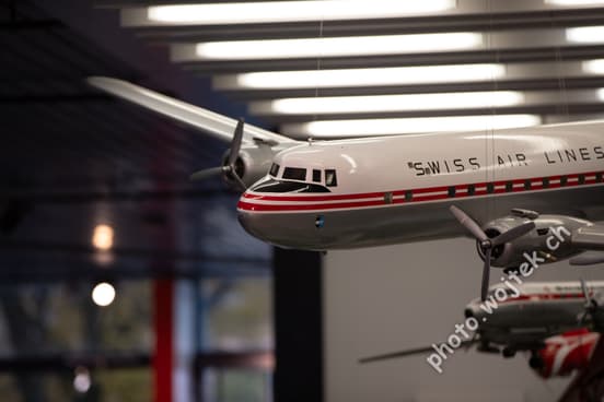 Swiss Air Lines model airplane Swiss Museum Luzern
