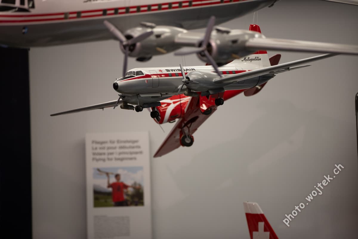 Model Swissair airplane display, Luzern Switzerland