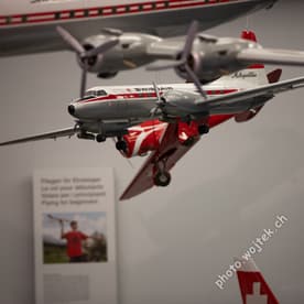 Model Swissair airplane display, Luzern Switzerland