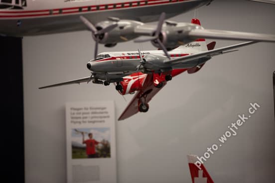 Model Swissair airplane display, Luzern Switzerland