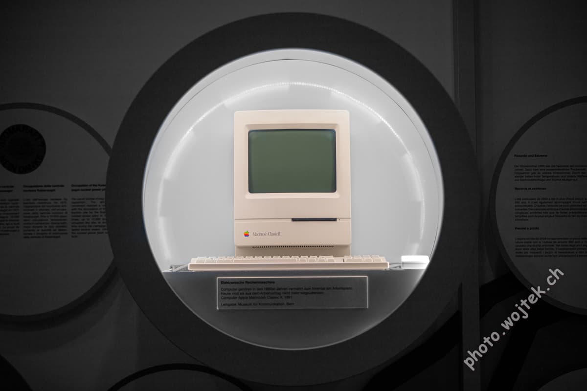 Macintosh Classic II computer Swiss Museum of Transport Luzern