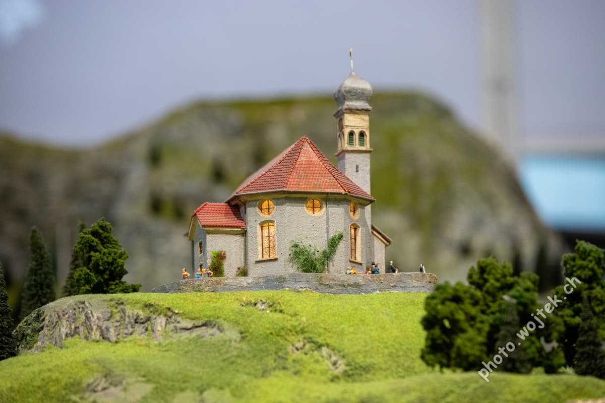 Model Church on Hill Swiss Museum of Transport Luzern