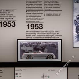 1953 Chevrolet Corvette exhibit Swiss Museum Luzern