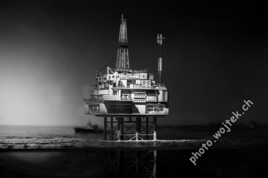 Oil rig model Swiss Museum of Transport Luzern