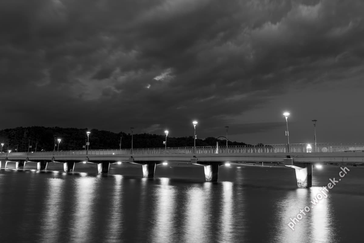 Kolobrzeg Pier at Night, Poland