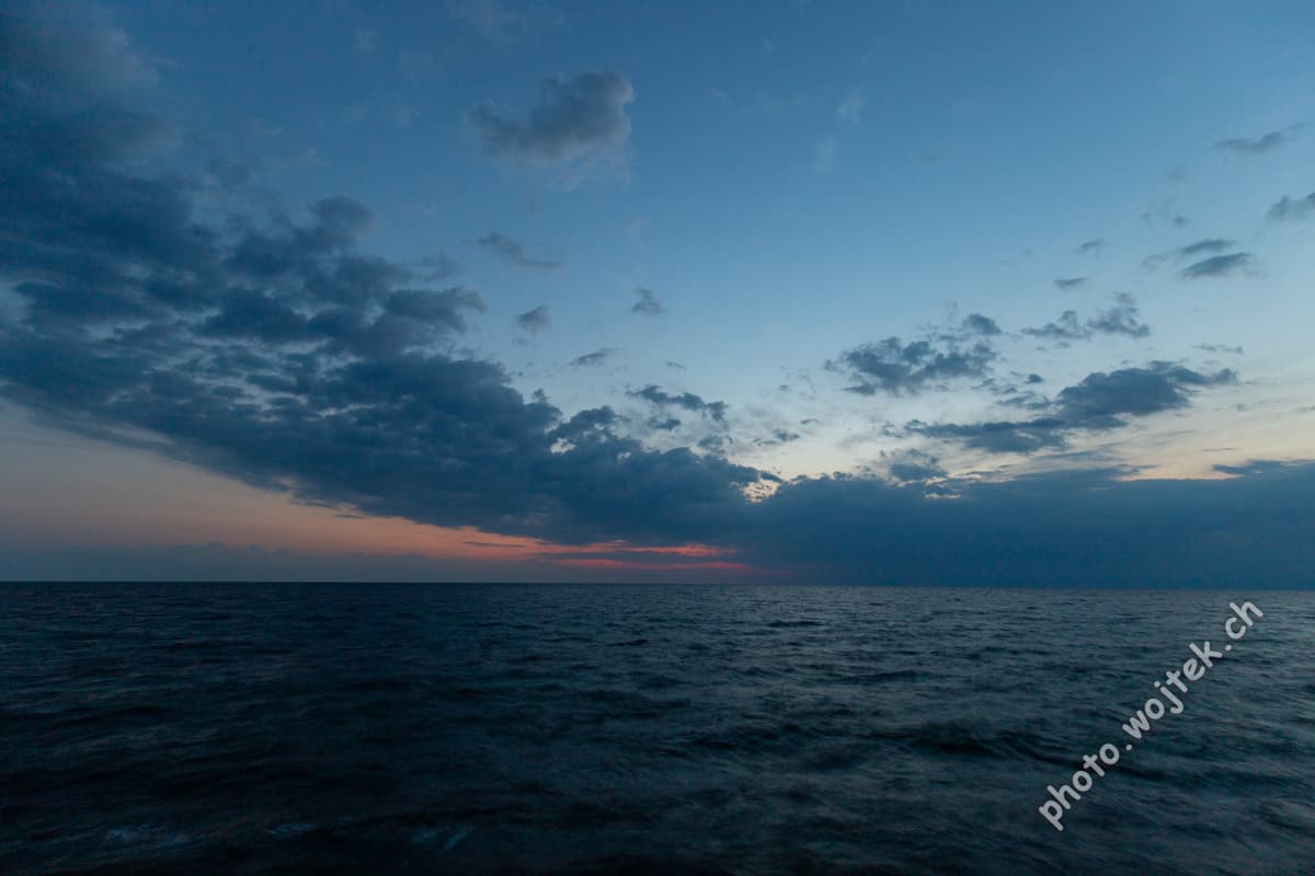 Sunset over Baltic Sea Kolobrzeg Poland