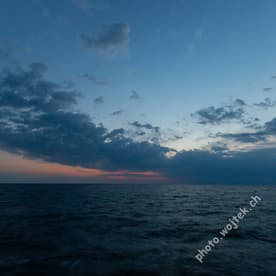 Sunset over Baltic Sea Kolobrzeg Poland