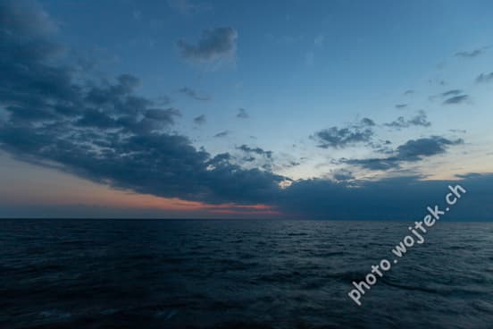 Sunset over Baltic Sea Kolobrzeg Poland