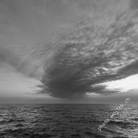 Cloud formation over Baltic Sea Kolobrzeg Poland