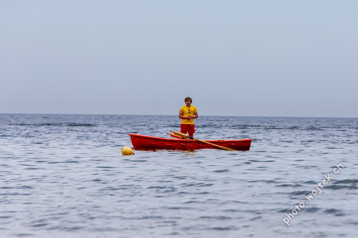 Lifeguard on Red Boat Kolobrzeg Poland
