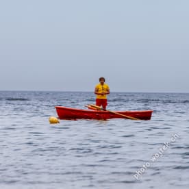 Lifeguard on Red Boat Kolobrzeg Poland