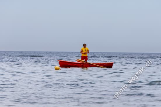 Lifeguard on Red Boat Kolobrzeg Poland