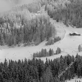 Skiers on snowy slopes Schladming Austria