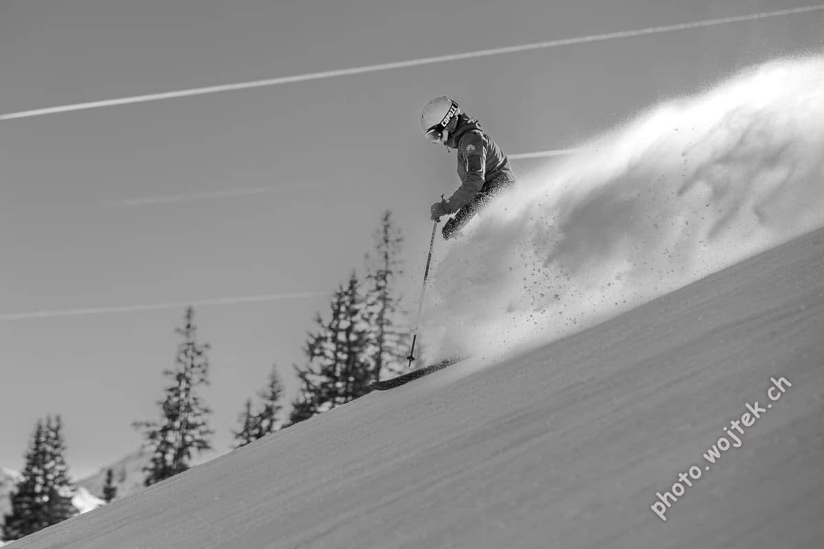 Skier Powder Turn Schladming Austria