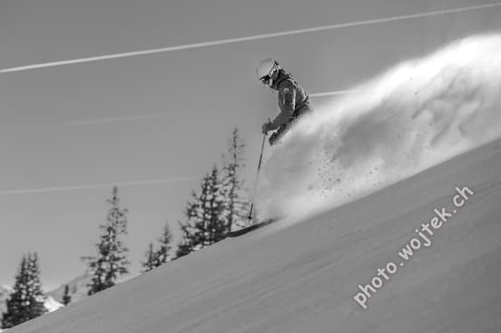 Skier Powder Turn Schladming Austria