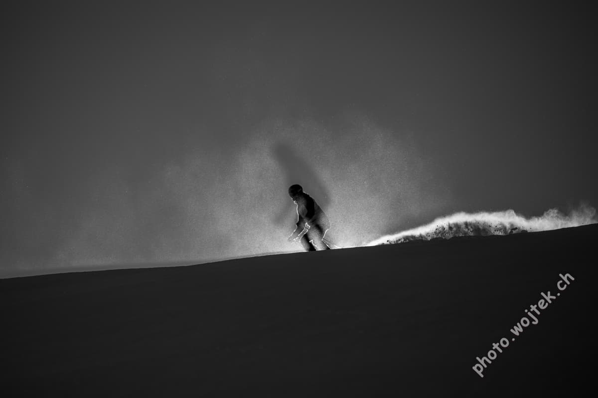 Skier in Powder Snow Schladming Austria