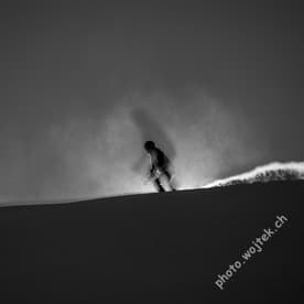 Skier in Powder Snow Schladming Austria