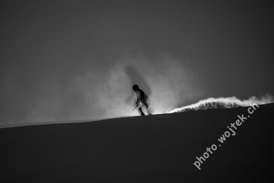 Skier in Powder Snow Schladming Austria