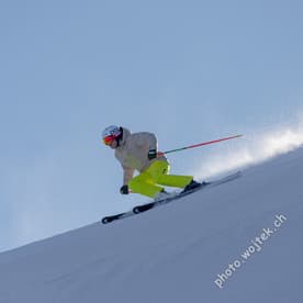 Skier Descending Slope Schladming Austria