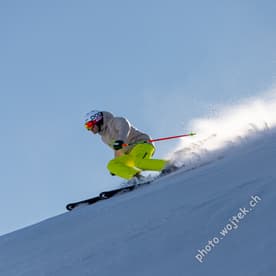 Skier Descending Slope Schladming Austria